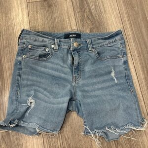Aeropostale Light Blue Distressed Jean Shorts